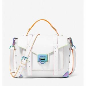 Michael Kors Manhattan Medium Contrast-trim Leather Satchel